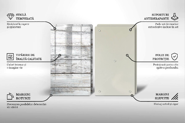 Sklo za varnou desku Světlé dřevěné desky