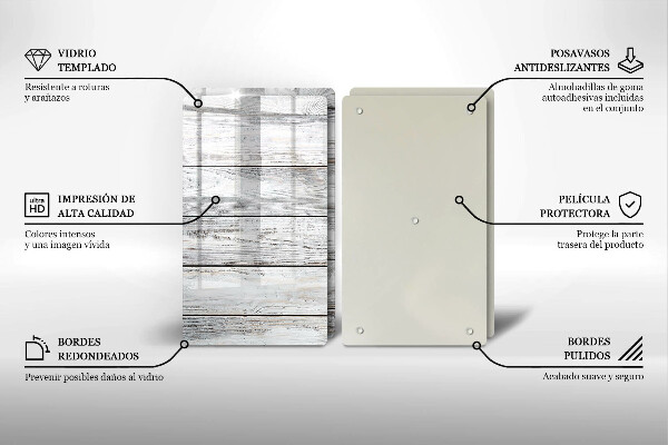 Sklo za varnou desku Světlé dřevěné desky