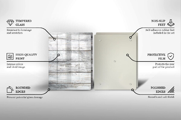 Sklo za varnou desku Světlé dřevěné desky