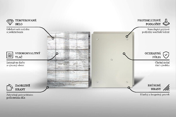 Sklo za varnou desku Světlé dřevěné desky