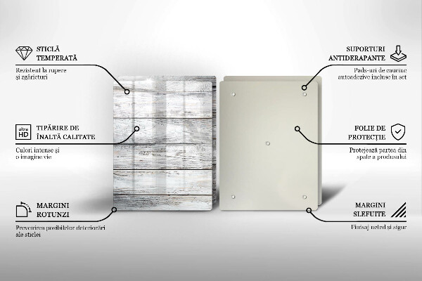 Sklo za varnou desku Světlé dřevěné desky