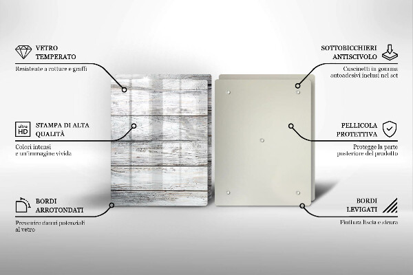 Sklo za varnou desku Světlé dřevěné desky