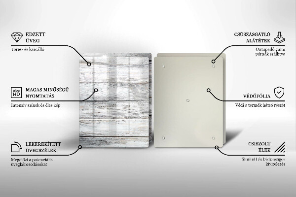 Sklo za varnou desku Světlé dřevěné desky