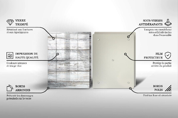Sklo za varnou desku Světlé dřevěné desky
