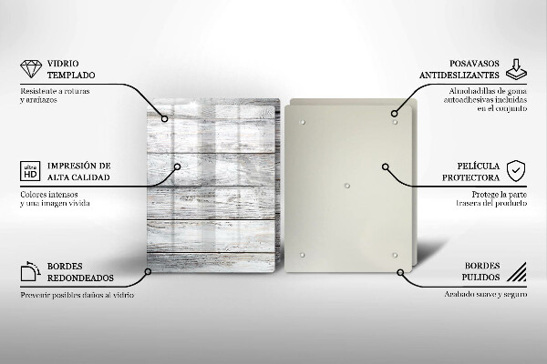 Sklo za varnou desku Světlé dřevěné desky