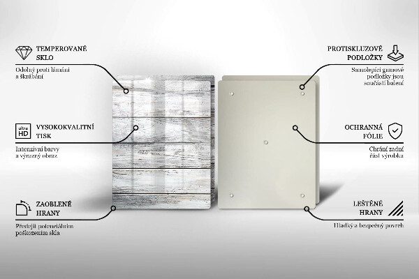 Sklo za varnou desku Světlé dřevěné desky