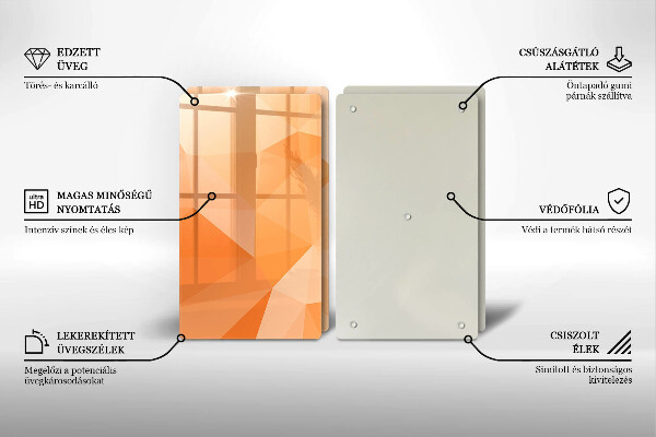 Sklo za varnou desku Geometrické pozadí