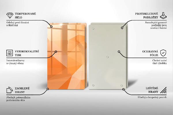 Sklo za varnou desku Geometrické pozadí