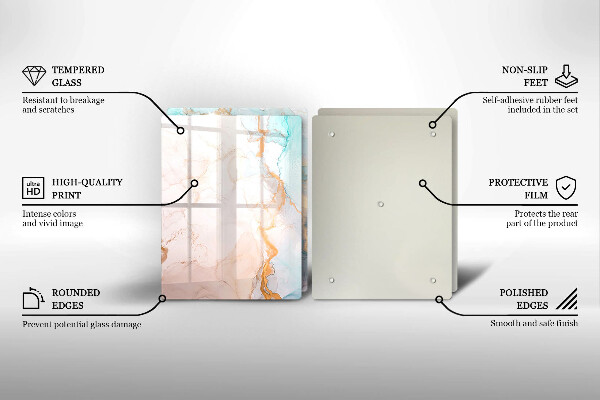 Sklo za varnou desku Mramorová abstrakce