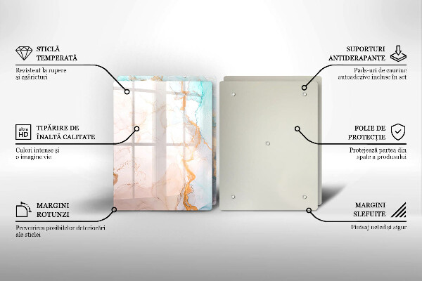 Sklo za varnou desku Mramorová abstrakce