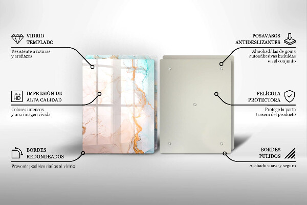 Sklo za varnou desku Mramorová abstrakce