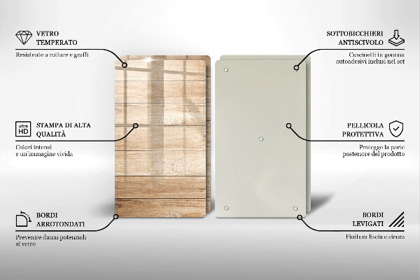 Sklo za varnou desku Dřevěná prkna