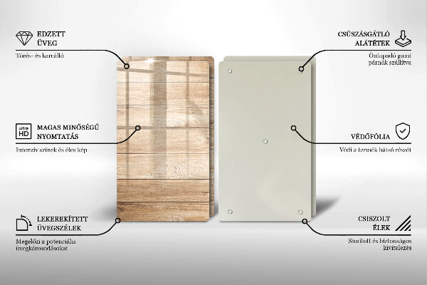 Sklo za varnou desku Dřevěná prkna