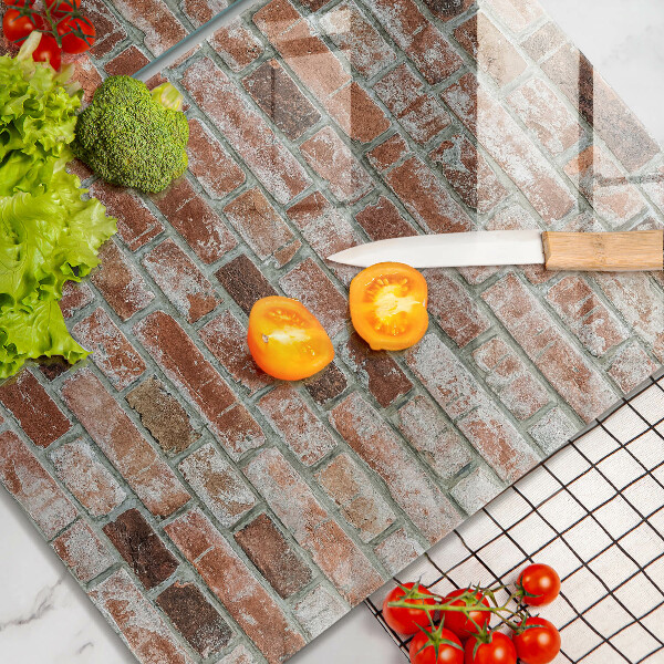 Sklo za varnou desku Stará cihlová zeď