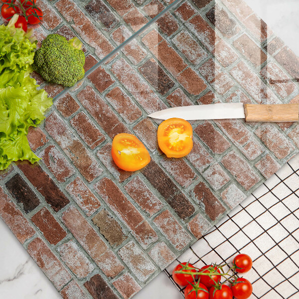 Sklo za varnou desku Stará cihlová zeď