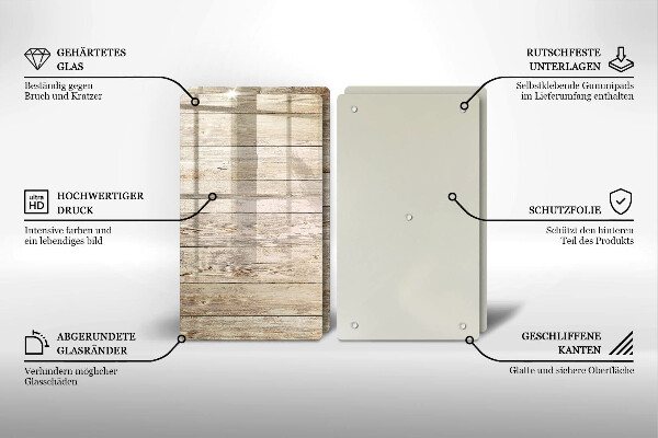 Sklo za varnou desku Dřevěná prkna