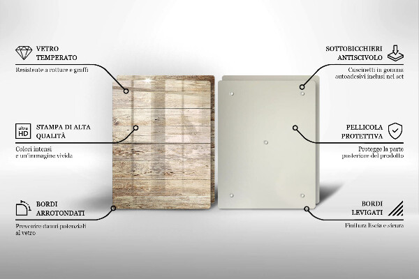 Sklo za varnou desku Dřevěná prkna