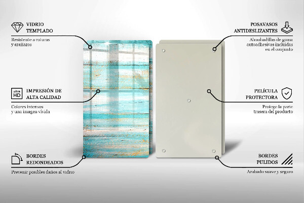 Skleněná deska za sporák Vintage dřevěné desky