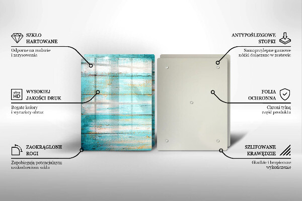 Skleněná deska za sporák Vintage dřevěné desky