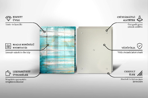 Skleněná deska za sporák Vintage dřevěné desky