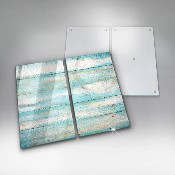 Skleněná deska za sporák Vintage dřevěné desky