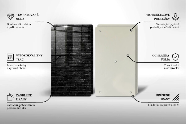 Skleněná deska za sporák Zeď cihlová zeď