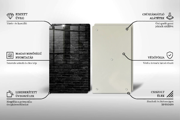 Skleněná deska za sporák Zeď cihlová zeď