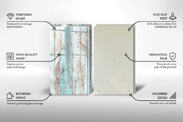 Skleněná deska za sporák Staré vintage desky