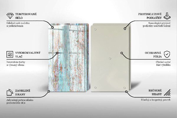 Skleněná deska za sporák Staré vintage desky