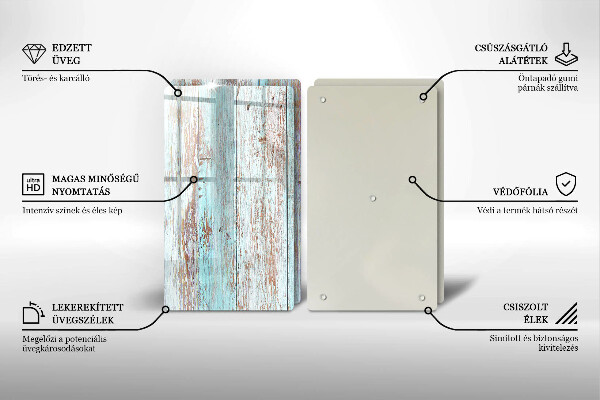 Skleněná deska za sporák Staré vintage desky