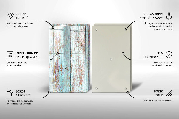 Skleněná deska za sporák Staré vintage desky