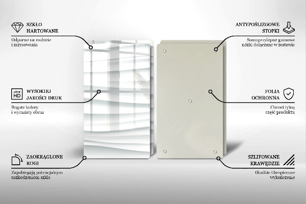 Skleněná deska za sporák Moderní struktura