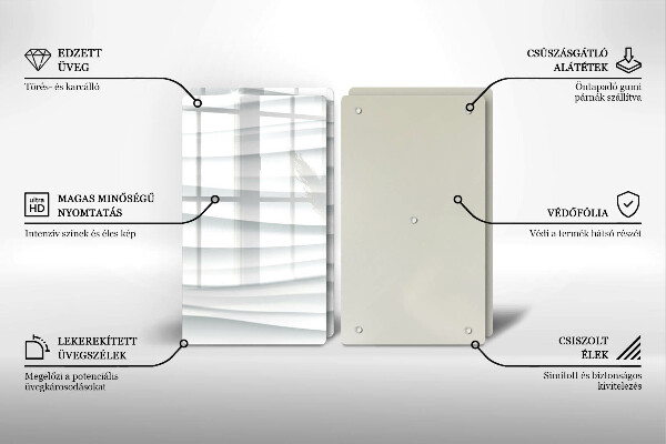 Skleněná deska za sporák Moderní struktura