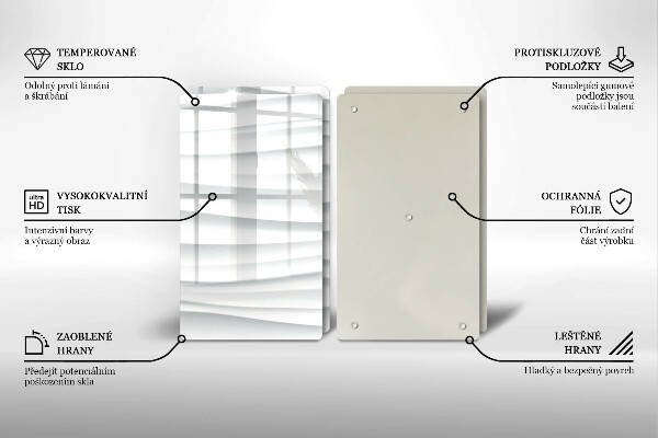 Skleněná deska za sporák Moderní struktura