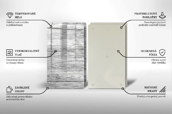 Skleněná deska za sporák Staré dřevěné desky