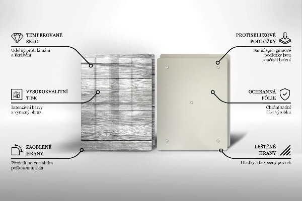 Skleněná deska za sporák Staré dřevěné desky
