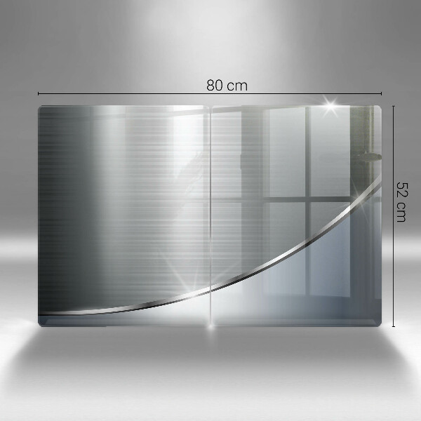 Skleněná deska za sporák Kovový abstrakce vzor