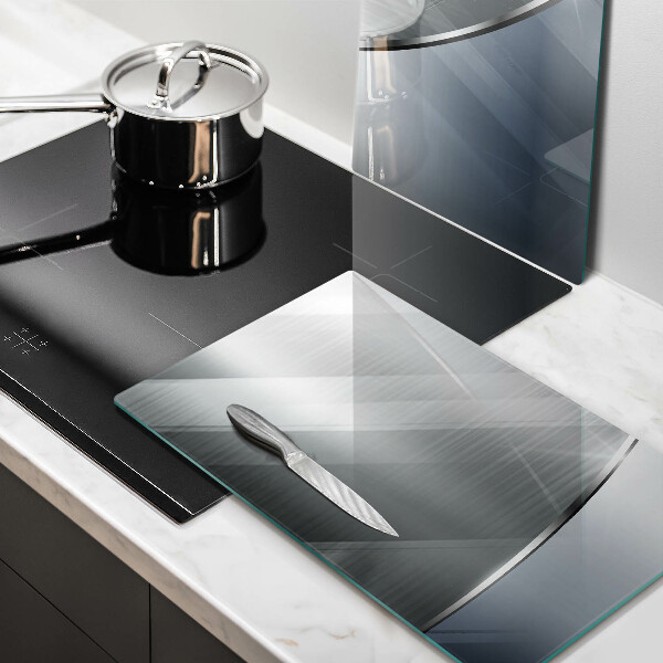 Skleněná deska za sporák Kovový abstrakce vzor