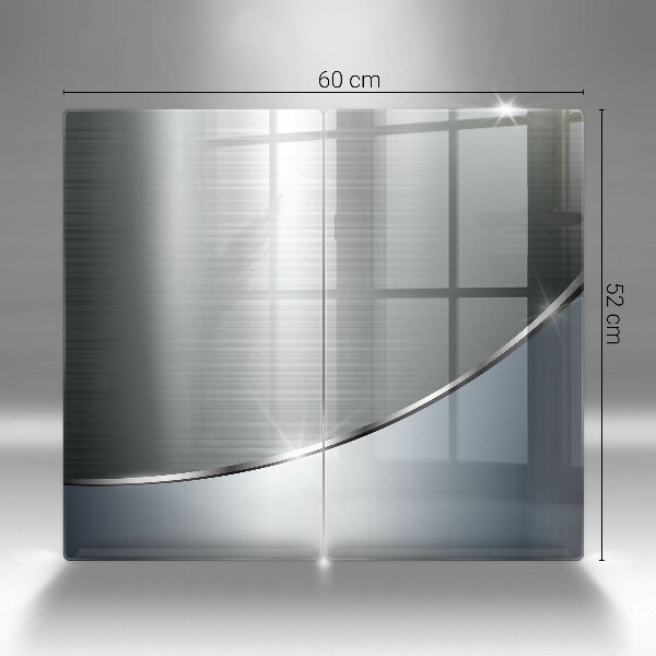 Skleněná deska za sporák Kovový abstrakce vzor