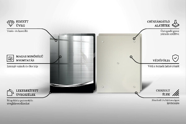 Sklo za varnou desku Abstrakce s kovem