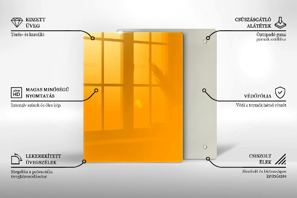 Kryt na varnou desku Tmavě žlutá barva