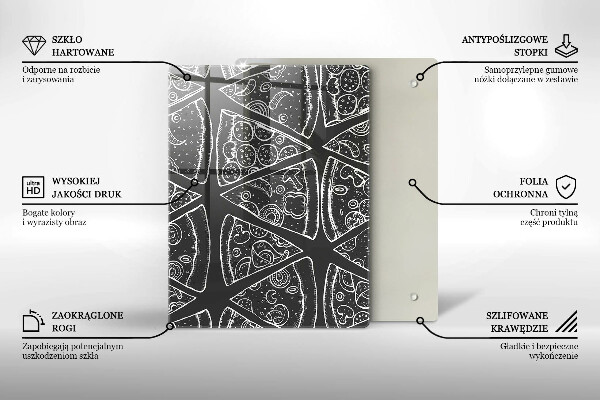 Kryt na varnou desku Pizza ilustrace