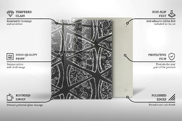 Kryt na varnou desku Pizza ilustrace