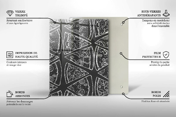 Kryt na varnou desku Pizza ilustrace