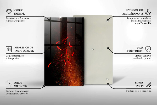 Kryt na varnou desku Pálivé chilli papričky