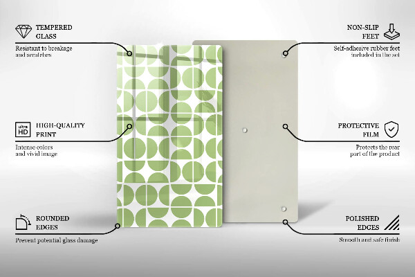 Sklo za sporák Vzor boho tvarů