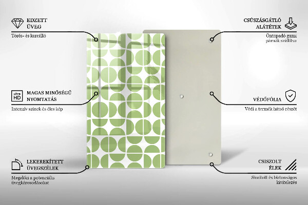 Sklo za sporák Vzor boho tvarů