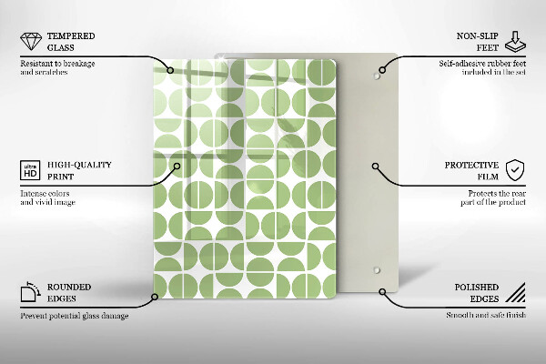 Sklo za sporák Vzor boho tvarů