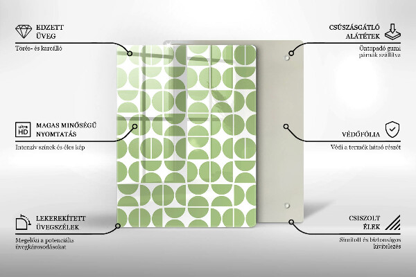 Sklo za sporák Vzor boho tvarů