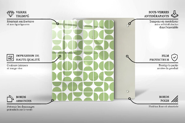 Sklo za sporák Vzor boho tvarů